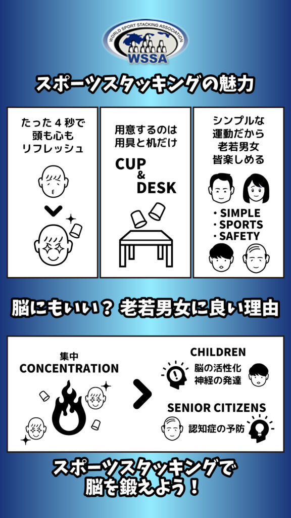 マンガ　スポーツスタッキングの魅力